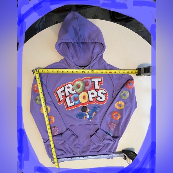 🍭Hoodie Kellogg’s Froot Loops Toucan | Purple | Unisex Small - Picture 5 of 10